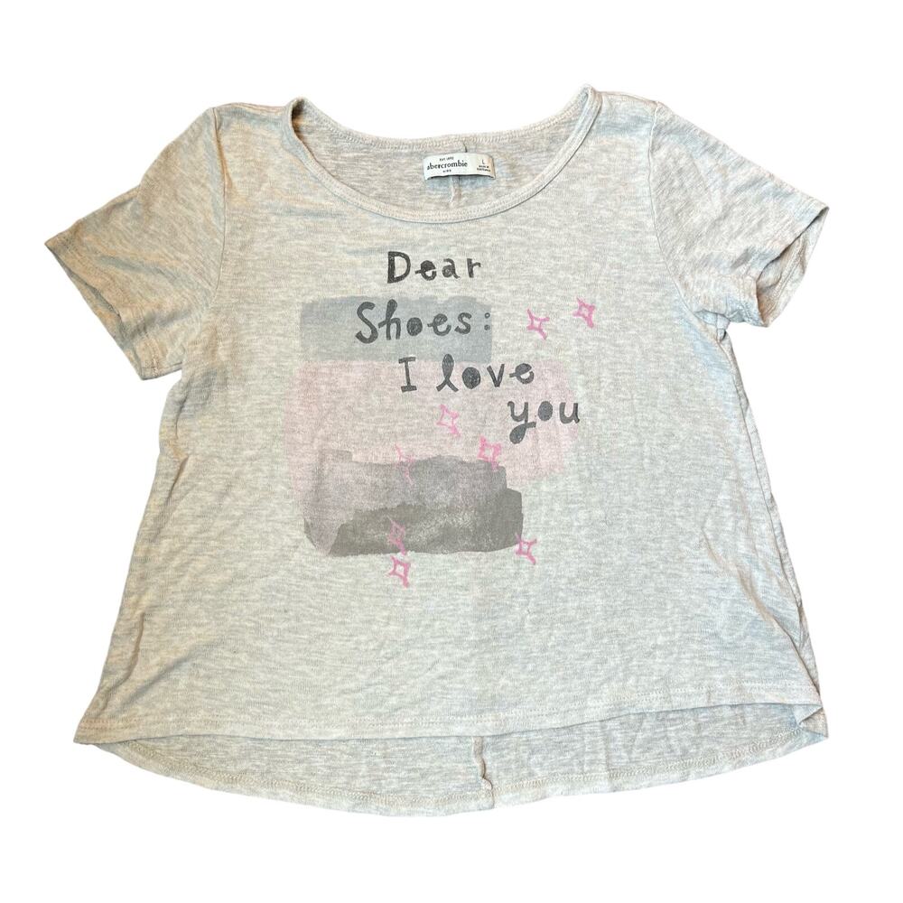 Abercrombie Kids Girl's LG "Dear Shoes I Love You" Graphic T-shirt